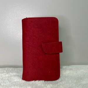 Red Wallet with Snap Closure